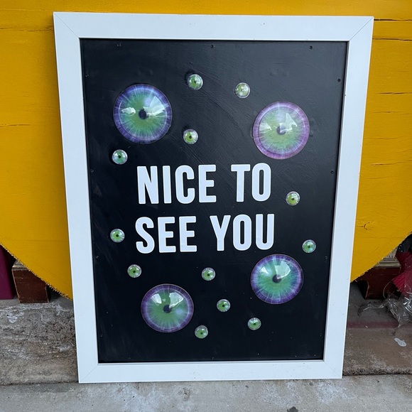 18x24” nice to see you event Halloween gallery wall decor glow in the dark - Picture 1 of 6